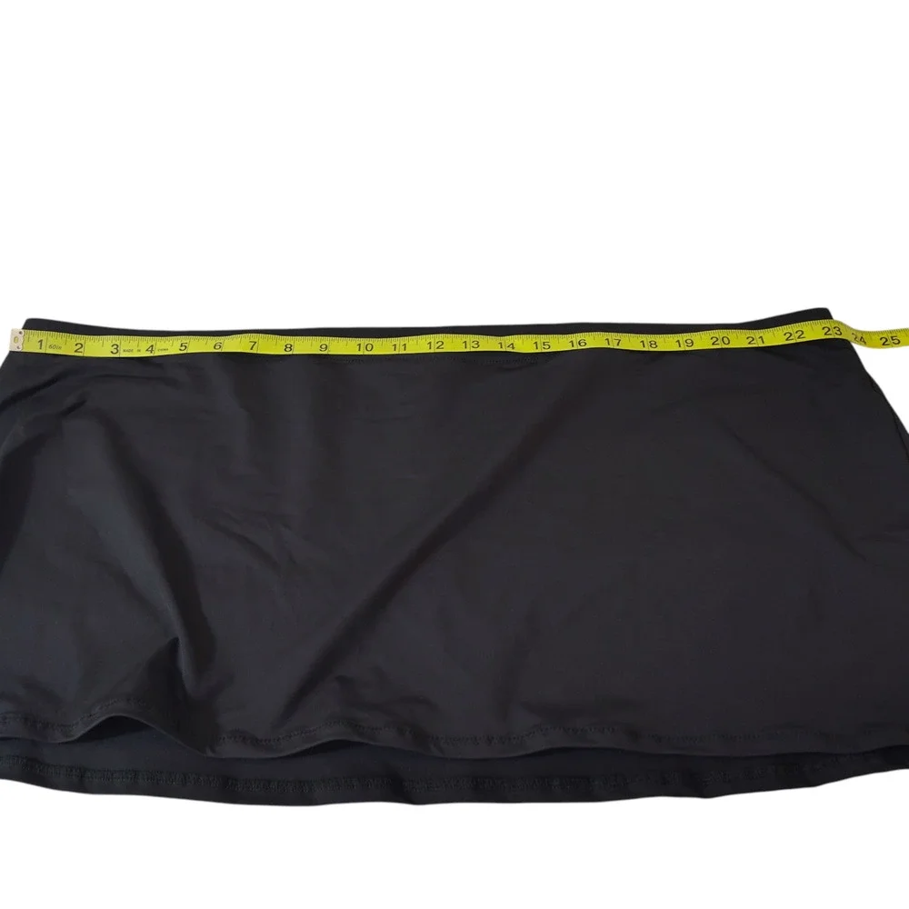 Skims Swim Micro Mini Skirt Womens 4X Black Onyx Recycled Swimwear Coverup NWT